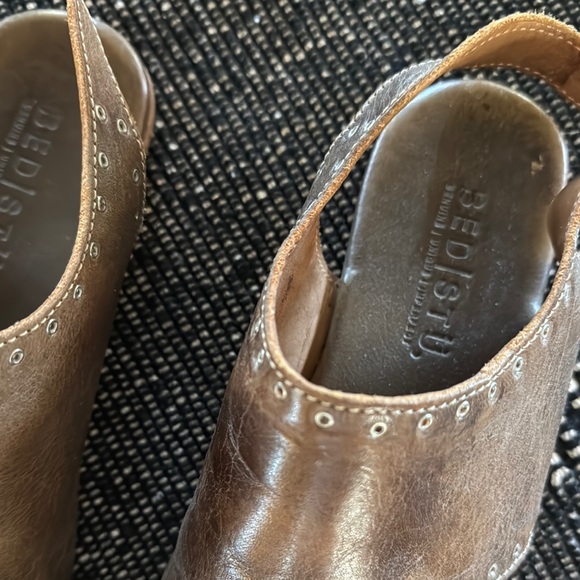 Brown Leather Sandals with Studded Detail - Picture 2 of 4